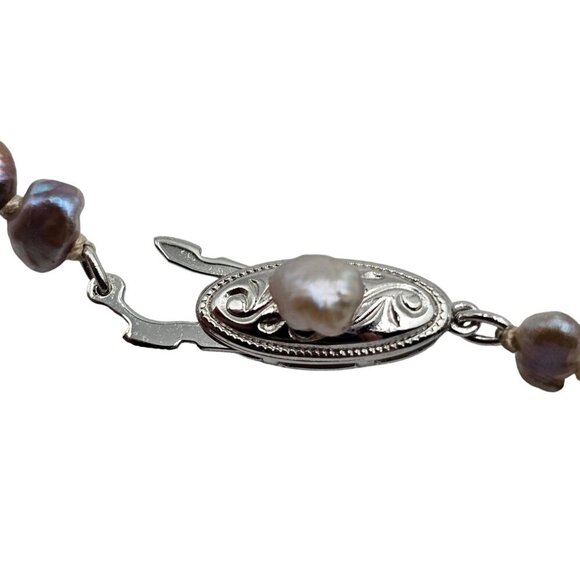 Freshwater Pearl Multicolored Necklace with Sterling Silver Clasp - Picture 7 of 7